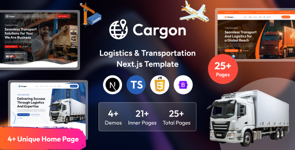 Cargon - Logistics, Cargo & Transportation Next.js Template by VikingLab