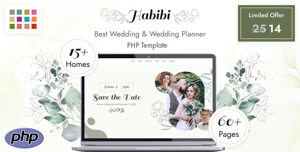 Habibi - Wedding & Wedding Planner PHP Template by wpoceans