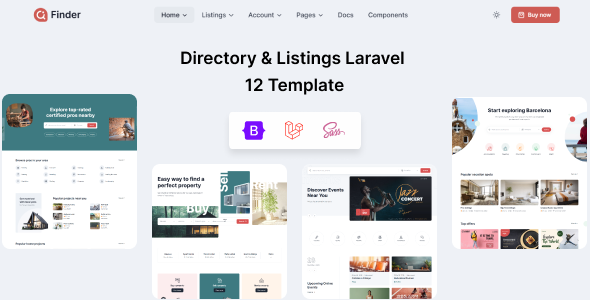 Finder - Laravel 12 Multipurpose Directory & Listing Template by SRBThemes