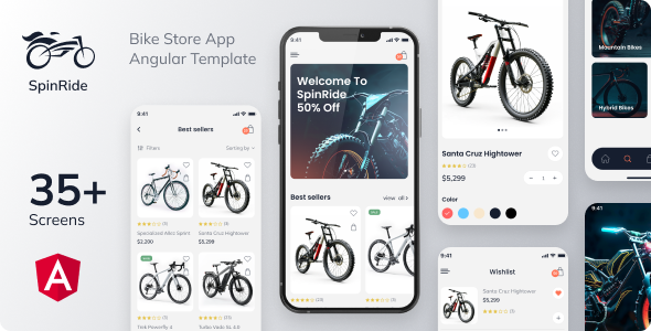 SpinRide - Bike Store Angular Mobile App | PWA by George_Fx