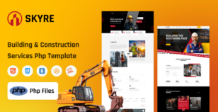 Skyre – Building & Construction Services Php Template by codifytheme