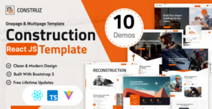 Construz - Construction React js Template by FavDevs
