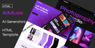 AiMuse – AI Portfolio Generator HTML Template by lohatheme