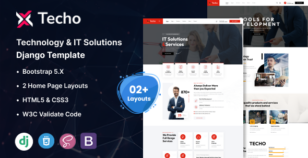 Techo - Technology & IT Solutions Django Template by ZebraInfotech