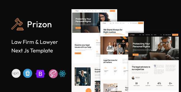 Prizon | Law Firm & Lawyer React Next Js Template by devstarit