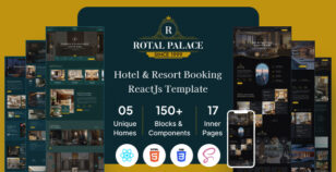Rotal - Hotel & Resort Booking ReactJs Template by themehour