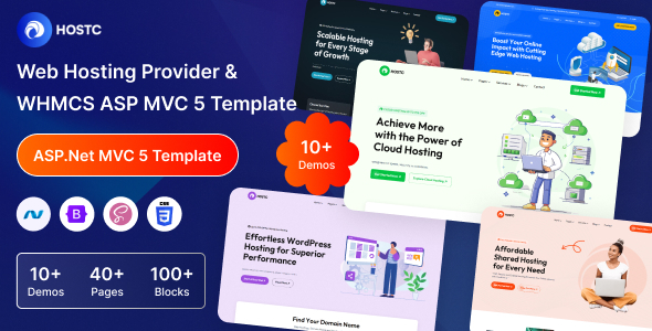 Hostc - Web Hosting Provider & WHMCS ASP.Net MVC 5 Template by Unifato