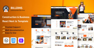 Billdins - Construction & Business React Next Js Template by starplate