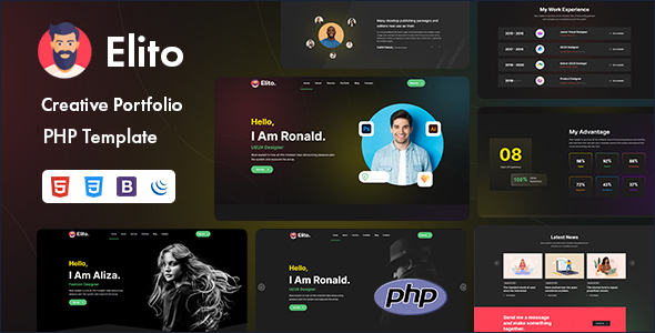 Elito - Creative Portfolio PHP Template by wpoceans