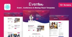 Eventen - Event , Conference & Meetup React Templates by HtmlDesignTemplates