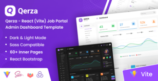Qerza - React (Vite) Job Portal Admin Dashboard Template by DexignZone