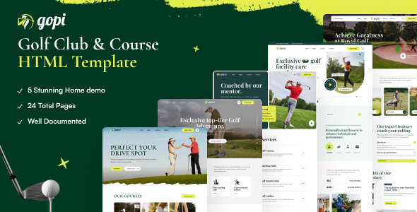 Gopi - Golf Club & Course HTML Template by CreativeGigs