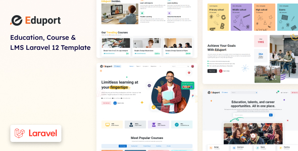 Eduport - Laravel 12 LMS, Education and Course Template by Stackbros