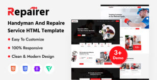 Repairer – Handyman & Renovation Services HTML Template by gentechtreedesign