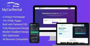 MyCarRental - Tailwind Car Rental HTML Template by AanThemes