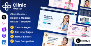 ClinicMaster - Health & Medical NextJS Template by DexignZone