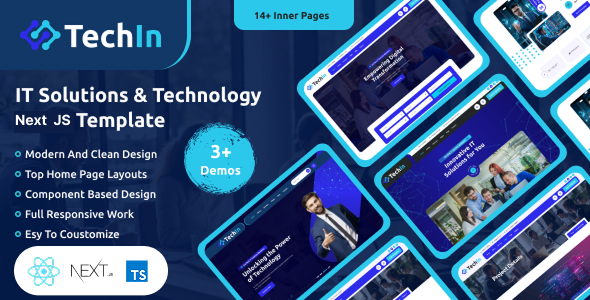 Techin - It Solution & Technology Next JS Template by FavDevs