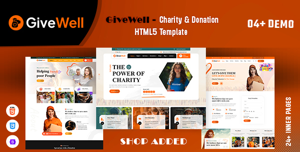 Givewell - Charity & Donation HTML5 Template by codearchives