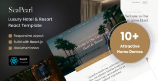 SeaPearl - Luxury Hotel & Resort React Template by reactset