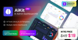 AIKIT Pro – Bootstrap 5 Artificial Intelligence Admin Dashboard by modeltheme
