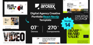 Arolax | Creative Digital Agency React NextJS Template by wealcoder_agency
