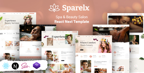 Sparelax - Spa & Beauty React Next Template by KodeSolution