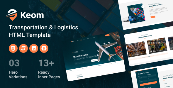 Keom - Transportation & Logistics HTML Template by zcubethemes