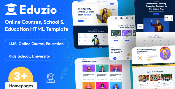 Eduzio - Online Course & Education HTML Template by modinatheme