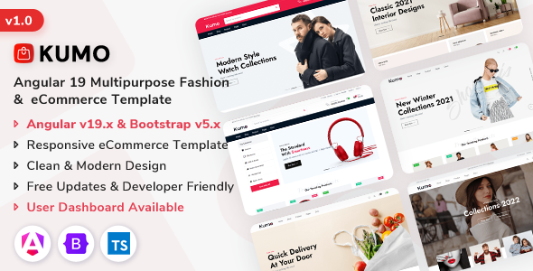 Kumo - Angular Multipurpose Fashion & eCommerce Template by ShreeThemes