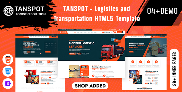 Tanspot - Logistics and  Transportation HTML5 Template by dreamlayout