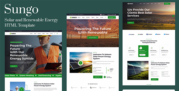 Sunnar - Solar & Renewable Energy HTML Template by maryinparis