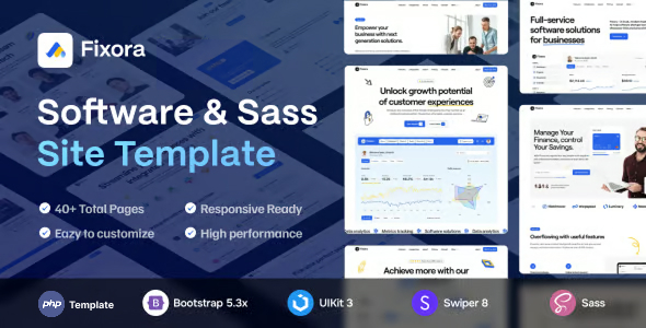 Fixora - Software, SaaS & Startup PHP Template by starplate