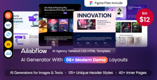 Ailabflow - Tailwind CSS AI Startup & Technology Template by ThemetechMount