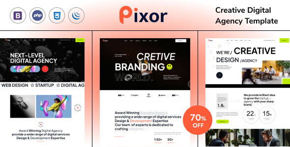 Pixor | Creative Agency Template by wpoceans