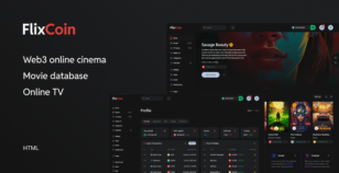 FlixCoin – Web3 Online Cinema HTML Template by DmitryVolkov