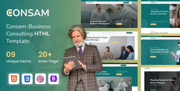 Business Consulting HTML Template | Consam by BDevs
