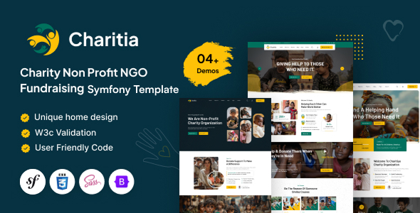 Charitia - Charity & Donation Symfony Template by webnextpro