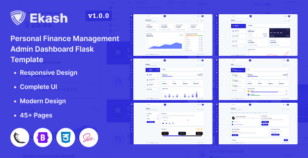 Ekash - Personal Finance Management Admin Dashboard Flask Template by PixcelsThemes