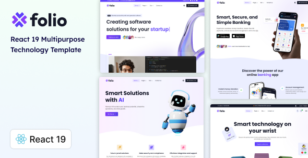 Folio - React 19 Multipurpose Technology Template by Stackbros
