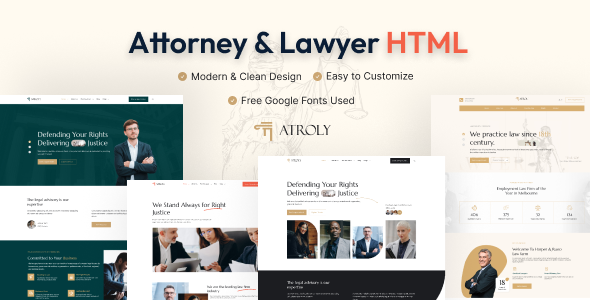 Atroly – Attorney & Lawyer HTML Template by creative-hunk