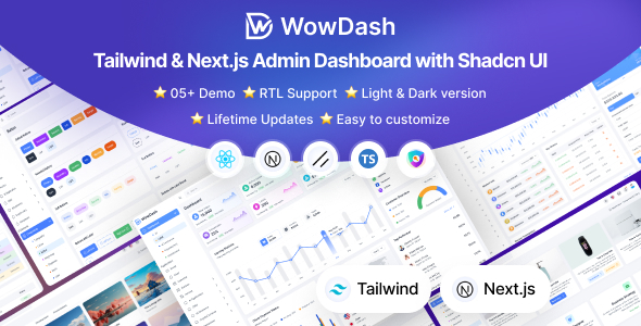 WowDash - Tailwind & Nextjs Admin Dashboard with shadcn UI by wowtheme7