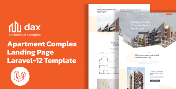 DAX - Apartment Complex Landing Page Laravel 11 Template by WeebWorld