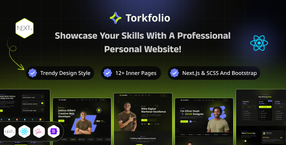 Torkfolio – Creative Portfolio & Resume Next.js Template | Digital CV Builder by TheTork