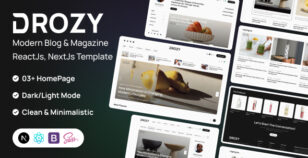 Drozy - Modern Blog & Magazine ReactJs, NextJs Template by themesflat