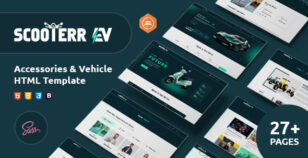 Scooter EV - Accessories and Vehicle HTML Template by webstrot