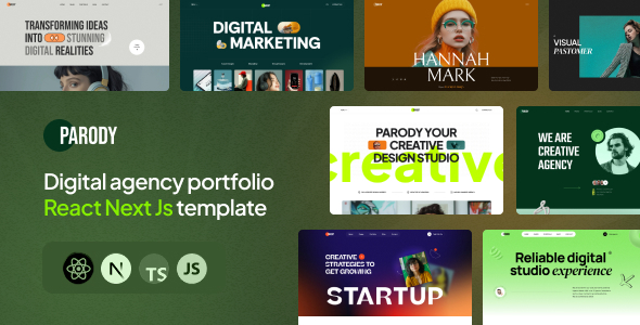 Parody - Digital Agency Portfolio React Next js Template by ThemeDox