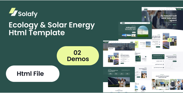 Solafy - Ecology & Solar Energy Html Template by pixavation