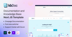kbDoc – Documentation & Knowledge Base Next js Template with Helpdesk Forum by spider-themes