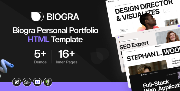 Biogra - Personal Portfolio Template by RRdevs