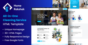 Cleaning Services HTML Template - Home Rakshak by The_Krishna